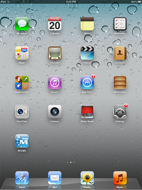 Install M7CMS on your iPad