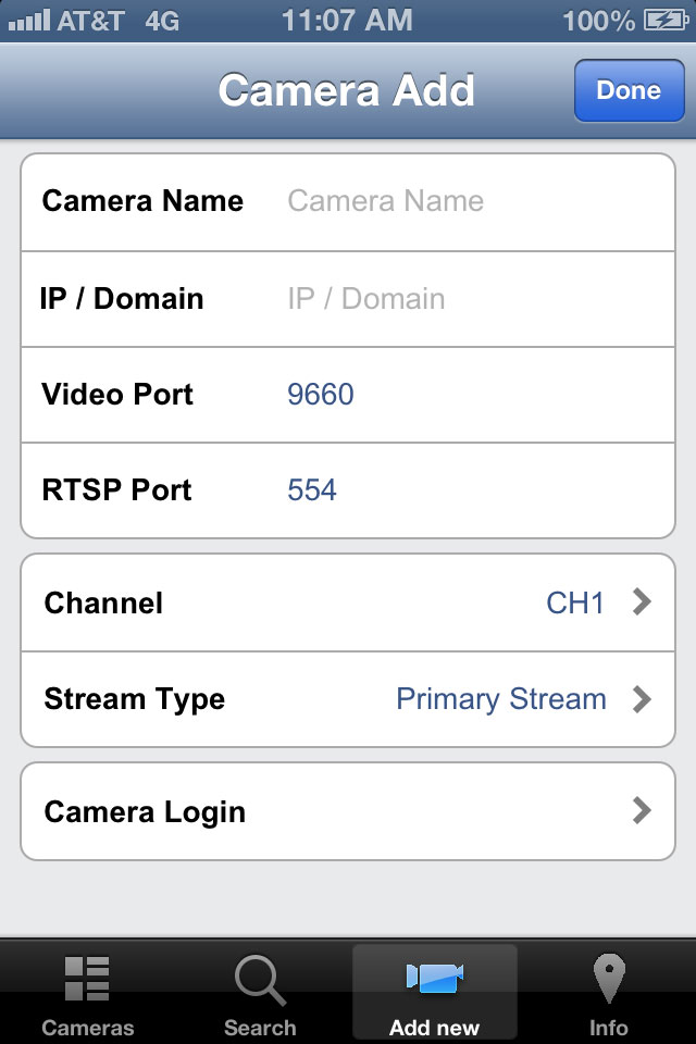Add new camera