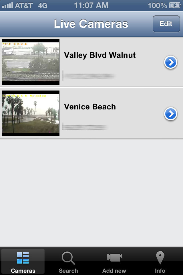 Live camera List