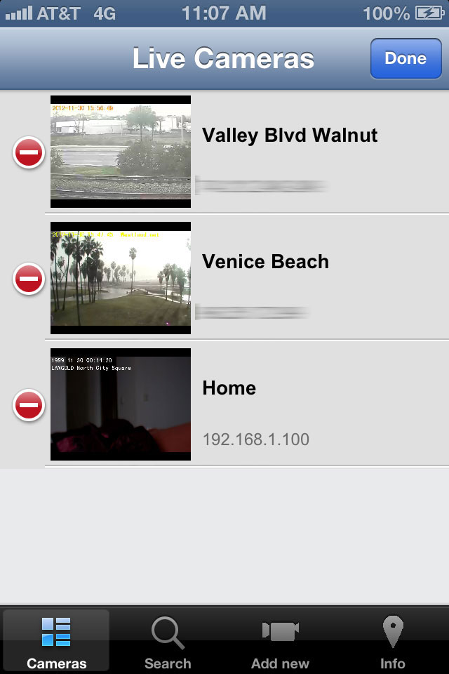 Live camera List