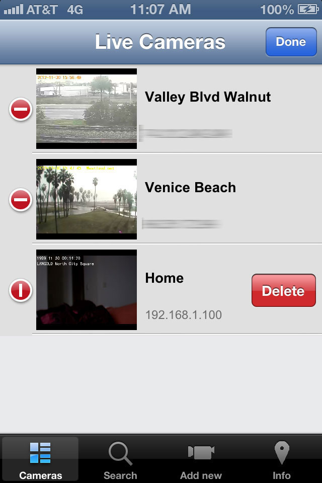 Live camera List
