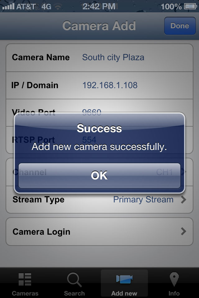 New camera added
