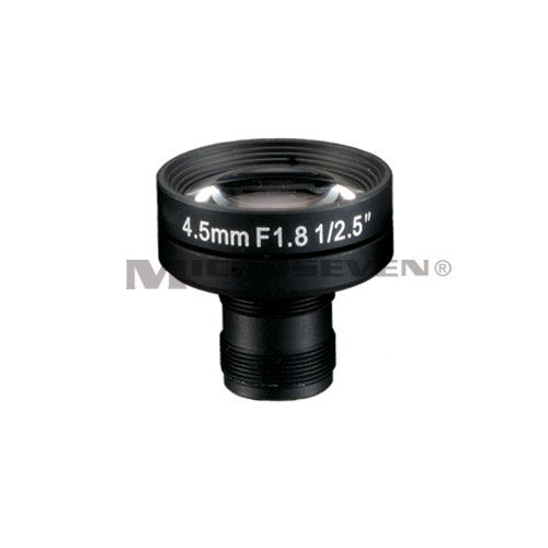 Microseven M7-N125B04518A / Non Distortion 1/2.5 Board-Mount Lens 4.5mm F1.8