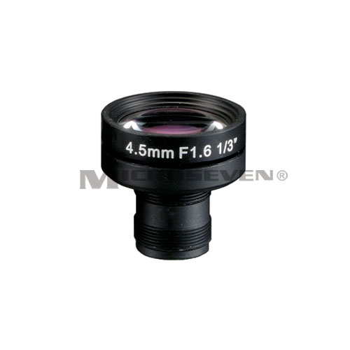 Microseven M7-N13B04516A / Non Distortion 1/3 Board-Mount Lens 4.5mm F1.6