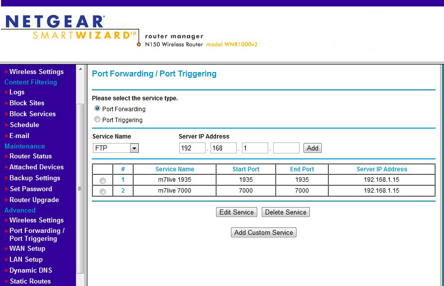 do port forwarding on port 1935, port 7000 from router
