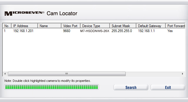 Find camera with M7 cam locator