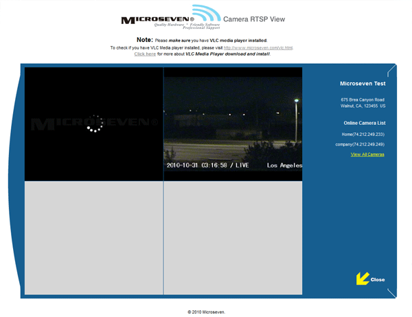 Camera RTSP View
