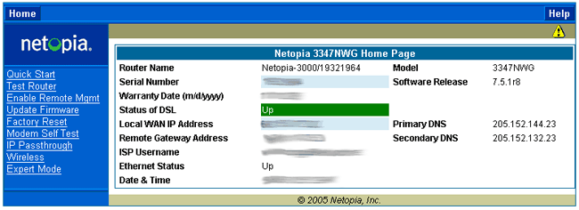 Login to Netopia router