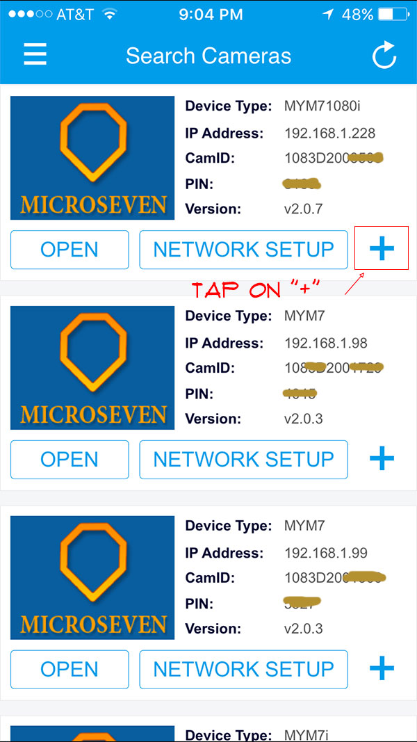 microseven cam locator cannot find camera microseven cam locator cannot find camera