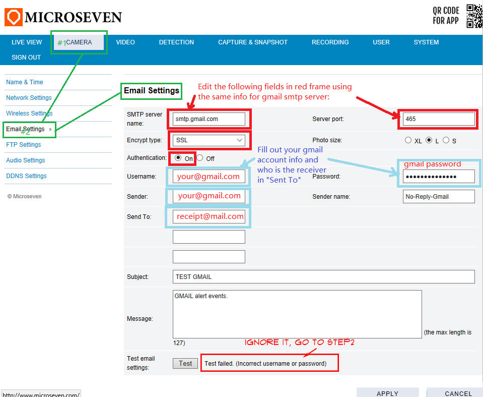 How To Set Up SMTP Server In Email Settings Via A Gmail – Microseven