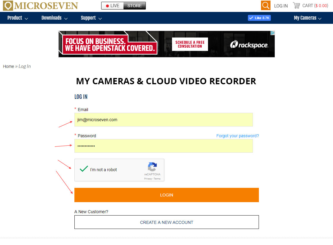 login to microseven.com your account