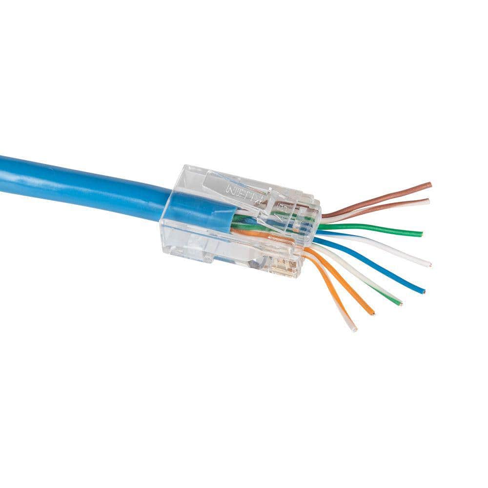 Microseven Pass-Thru Modular Data Plug RJ45 - CAT6 (100-Pack)
