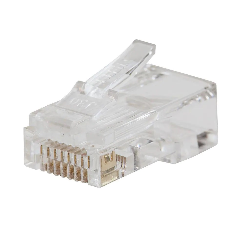 Microseven Pass-Thru Modular Data Plug RJ45 - CAT6 (100-Pack)