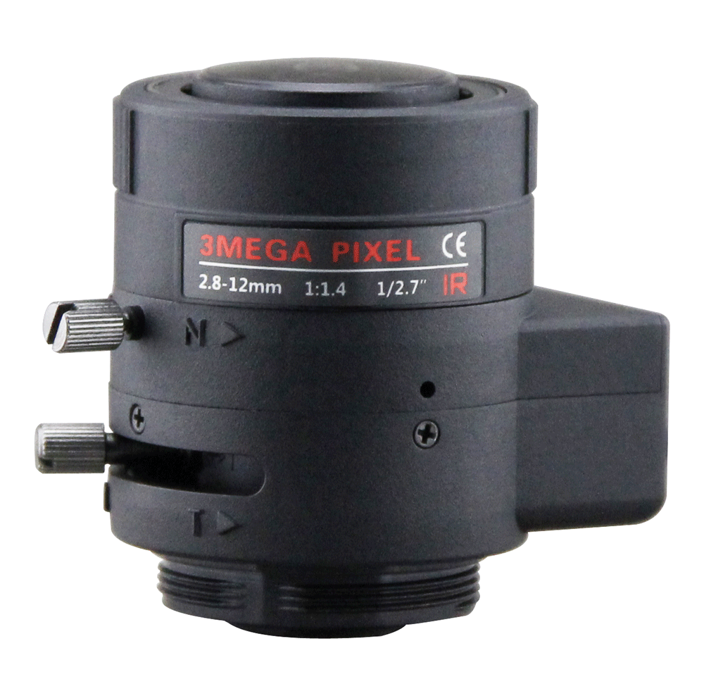 1/3" F1.4 CS Mount 2.8-12mm Auto-IRIS DC Varifocal Lens for Security CCTV Camera 