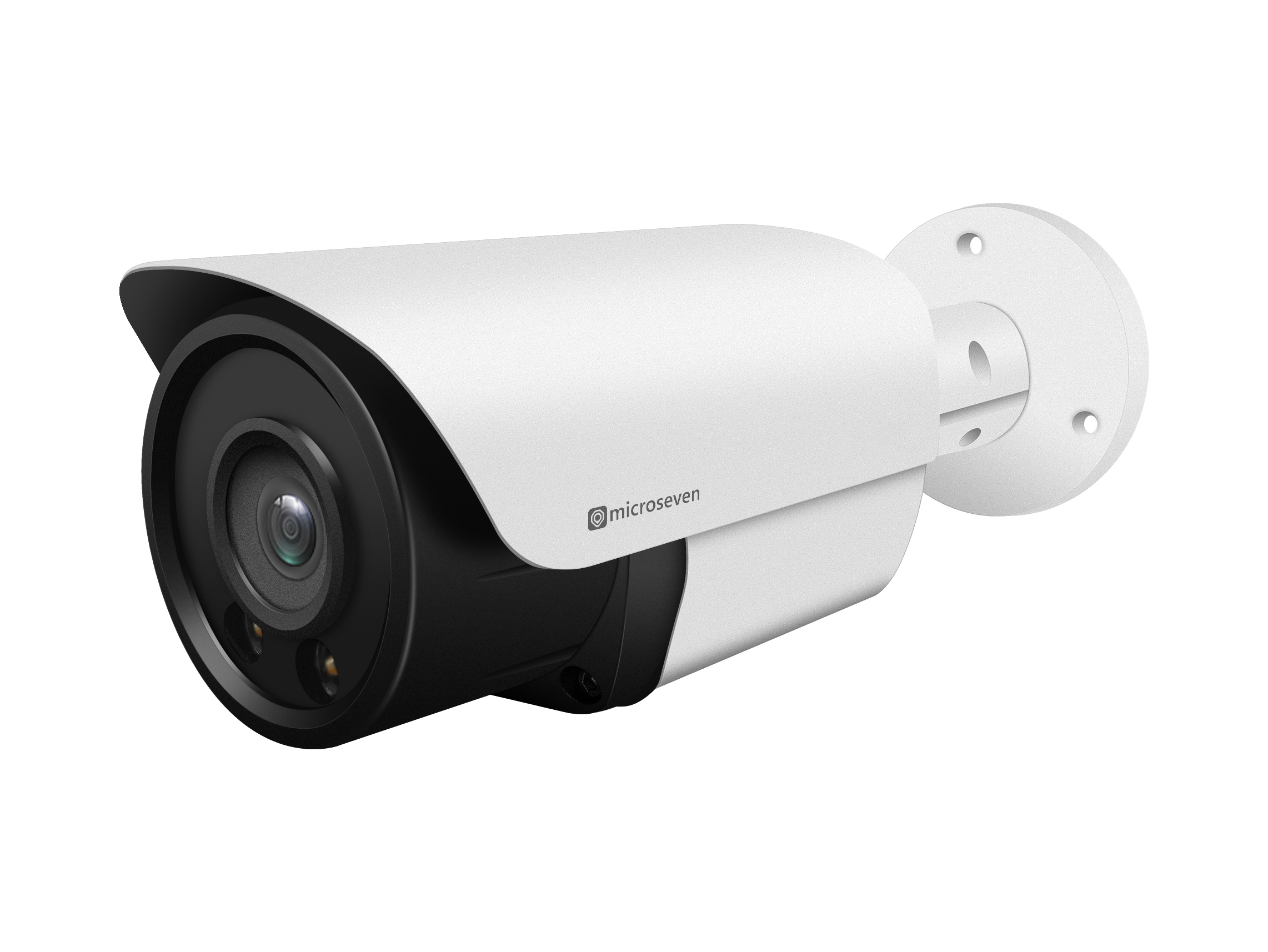 Microseven Open Source 4K/8MP Full Color Night Vision PoE Indoor / Outdoor IP Camera, UltraHD 8MP PoE IP Bullet Security Camera with Human/Vehicle Detection, Two-Way Audio Wide Angle,WDR, DNR, 256GB SD Slot, Waterproof, ONVIF CCTV Surveillance Camera, Web GUI & Apps, VMS (Video Management System) Cloud Storage+ Broadcasting on YouTube, Facebook & Microseven.tv