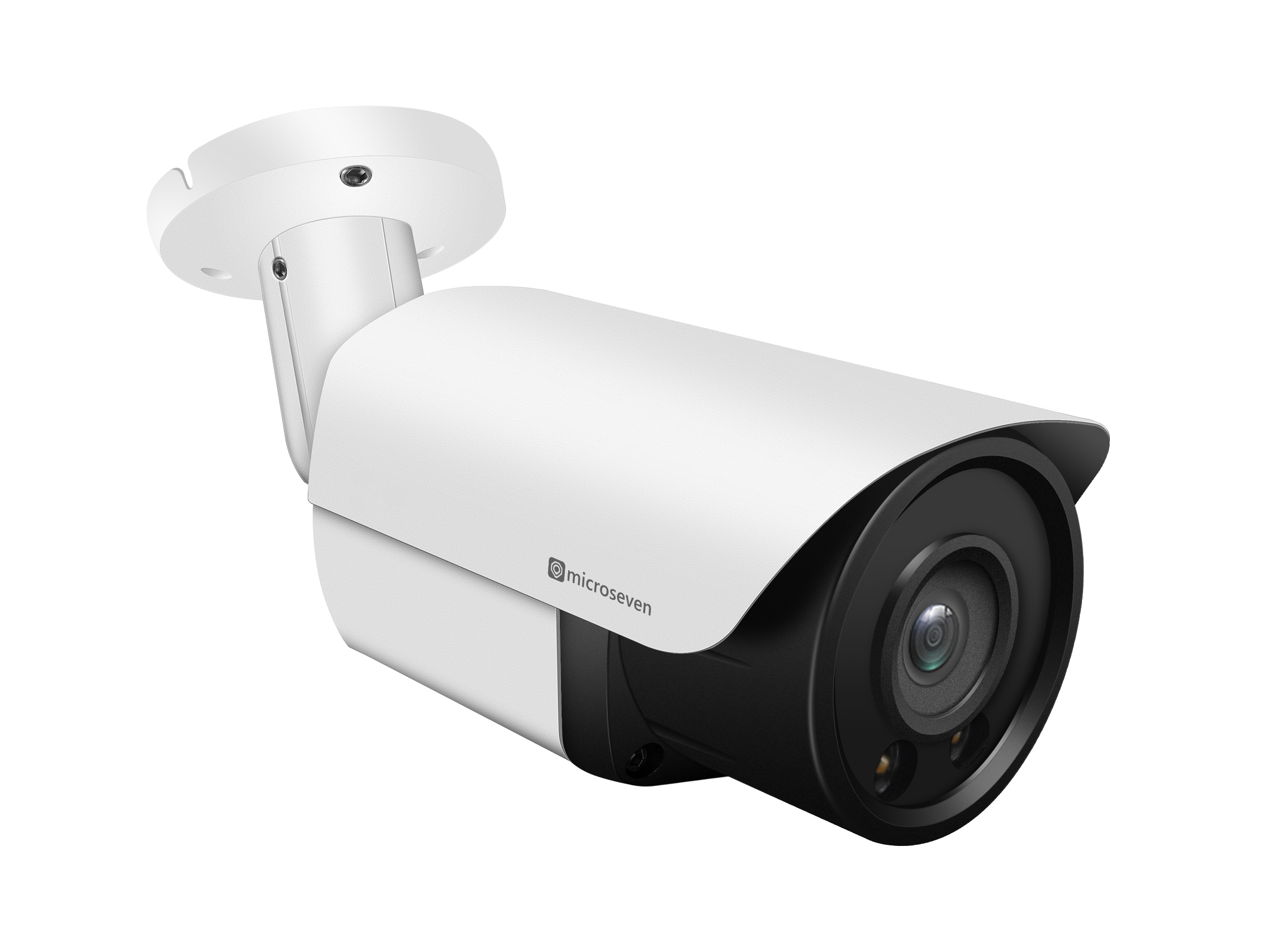 Microseven Open Source 4K/8MP Full Color Night Vision PoE Indoor / Outdoor IP Camera, UltraHD 8MP PoE IP Bullet Security Camera with Human/Vehicle Detection, Two-Way Audio Wide Angle,WDR, DNR, 256GB SD Slot, Waterproof, ONVIF CCTV Surveillance Camera, Web GUI & Apps, VMS (Video Management System) Cloud Storage+ Broadcasting on YouTube, Facebook & Microseven.tv