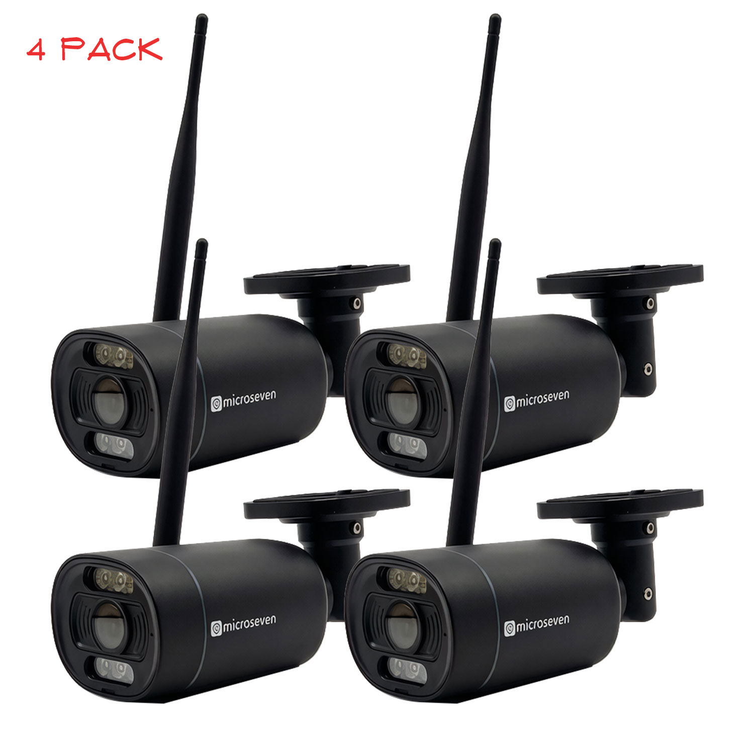 (4 Pack) M7B4K-WPSAA-H | 4K (8MP) IP PoE + Wi-Fi Camera, 30 FPS, Dual-Band Wi-Fi (2.4/5GHz), Outdoor-Rated, Open Platform