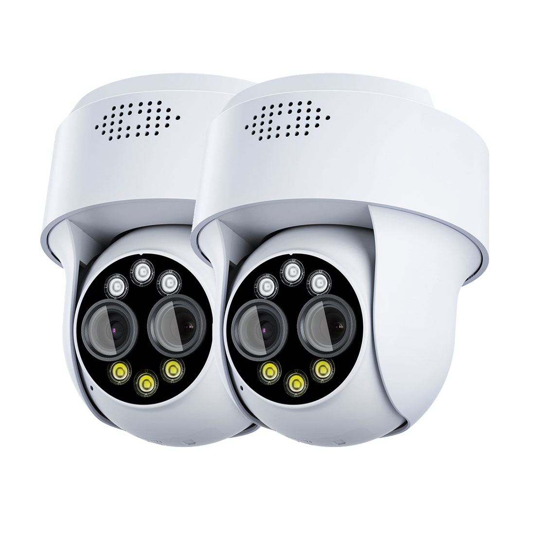 2x Microseven Professional Open Source Security Camera, Remote Managed, 4X Auto Zoom (PTZ), Auto Tracking, 4MP (2560x1440P), PoE + WiFi (2.4/5GHz), Smart Motion Detection, Indoor & Outdoor (IP 65), IR On/Off Color Night Vision, 256GB Storage avail, 2-Way Audio, ONVIF, Web GUI & Apps, CMS (Camera Management System), M7RSS (Video Recorder Server), Cloud Storage, Broadcasting on YouTube and Microseven