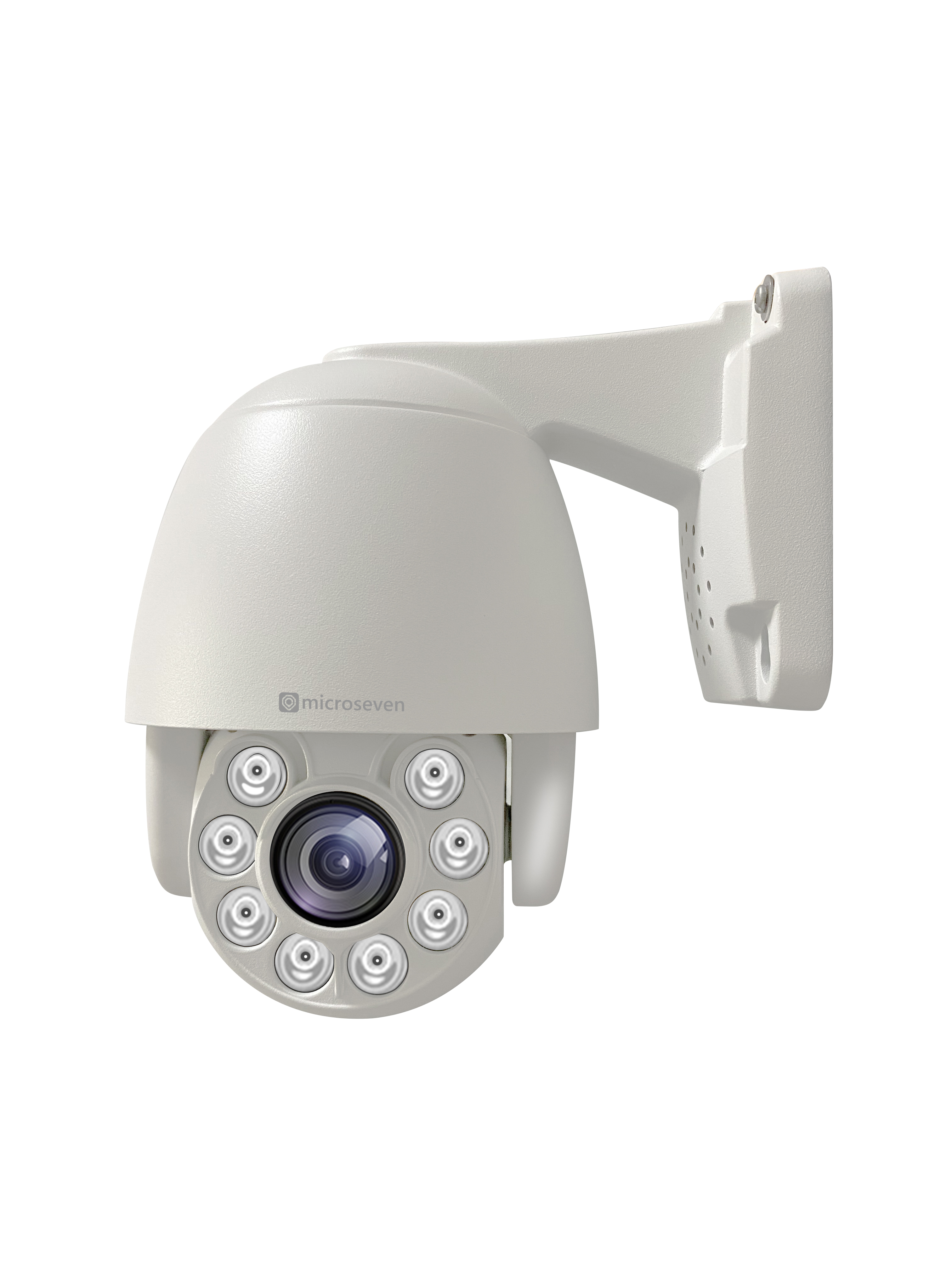 Microseven Open Source 6MP (3072x2048) UltraHD PoE+ 355° Pan 92° Tilt 5X 2.7-13.5MM Optical Zoom PTZ Speed Dome IP Camera, Human Vehicle Motion Detection & Auto Tracking, Indoor / Outdoor, WDR, DNR, Day & Night,IP66 Weatherproof, Built-in 256GB SDcard Slot, Two-Way Audio, Auto Cruise,ONVIF, Web GUI & Apps, VMS (Video Management System),24Hr Cloud Storage + Broadcasting on YouTube,Facebook & Microseven.tv