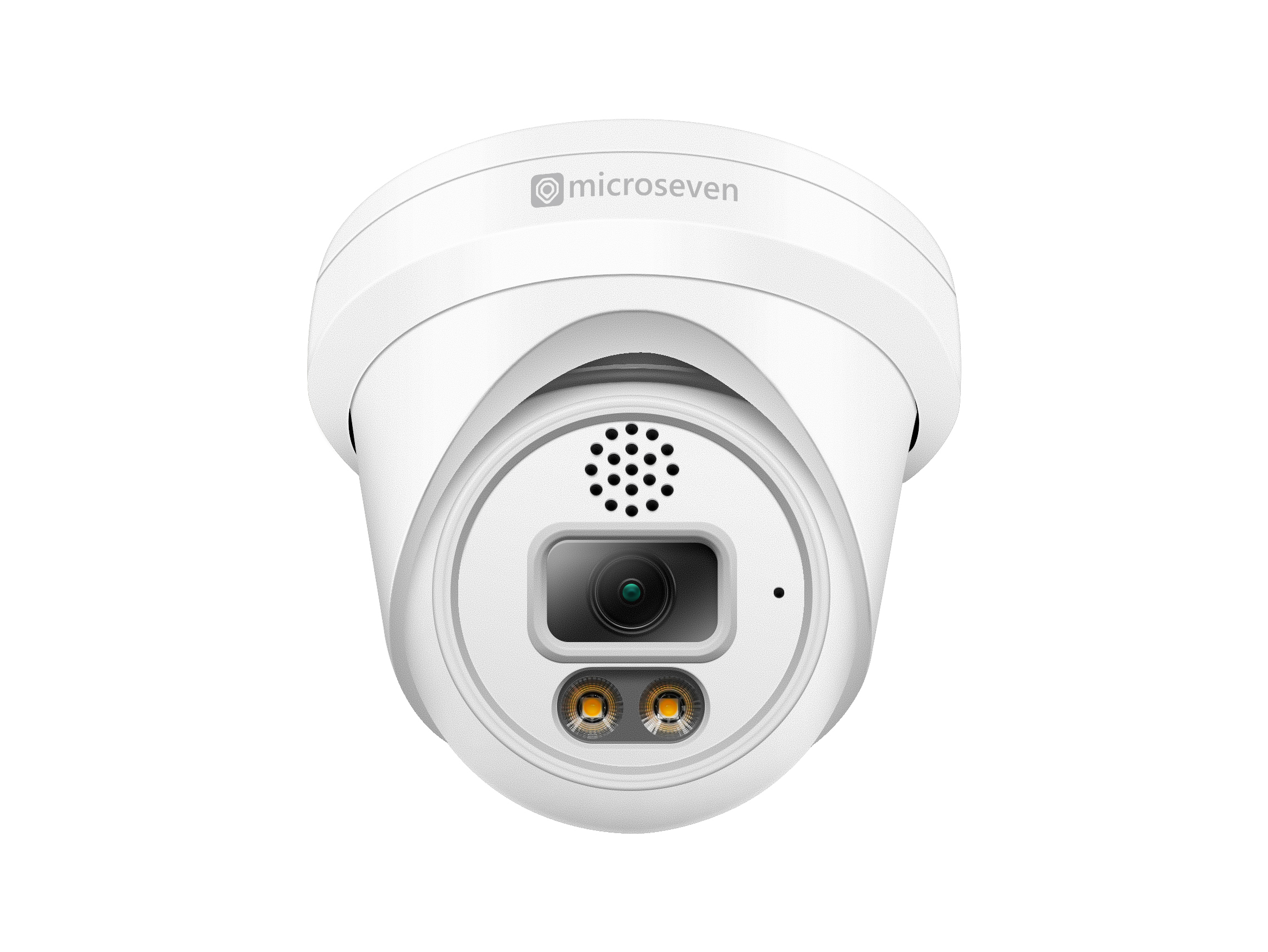Microseven 4K/8MP Full Color Night Vision PoE Indoor / Outdoor IP Camera, UltraHD 8MP PoE IP Turret Security Camera with Human/Vehicle Detection, Two-Way Audio Wide Angle, WDR, DNR, 256GB SD Slot, Waterproof, ONVIF CCTV Surveillance Camera, Web GUI & Apps, VMS (Video Management System) Cloud Storage+ Broadcasting on YouTube, Facebook & Microseven.tv