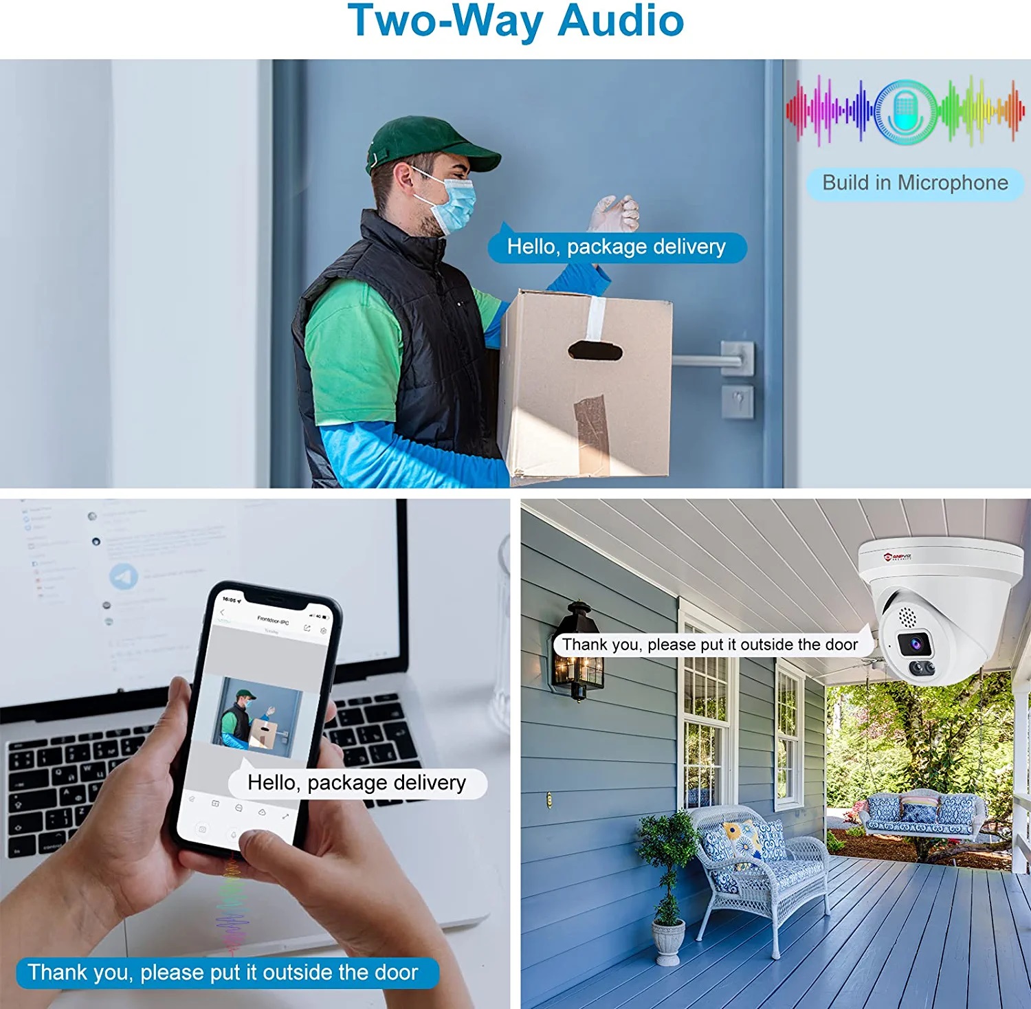 Microseven 6MP (3072x2048) Full Color Night Vision PoE Indoor / Outdoor IP Camera, UltraHD 6MP PoE IP Turret Security Camera with Human/Vehicle Detection, Two-Way Audio Wide Angle, WDR, DNR, 256GB SD Slot, Waterproof, ONVIF CCTV Surveillance Camera, Web GUI & Apps, VMS (Video Management System) Cloud Storage+ Broadcasting on YouTube, Facebook & Microseven.tv