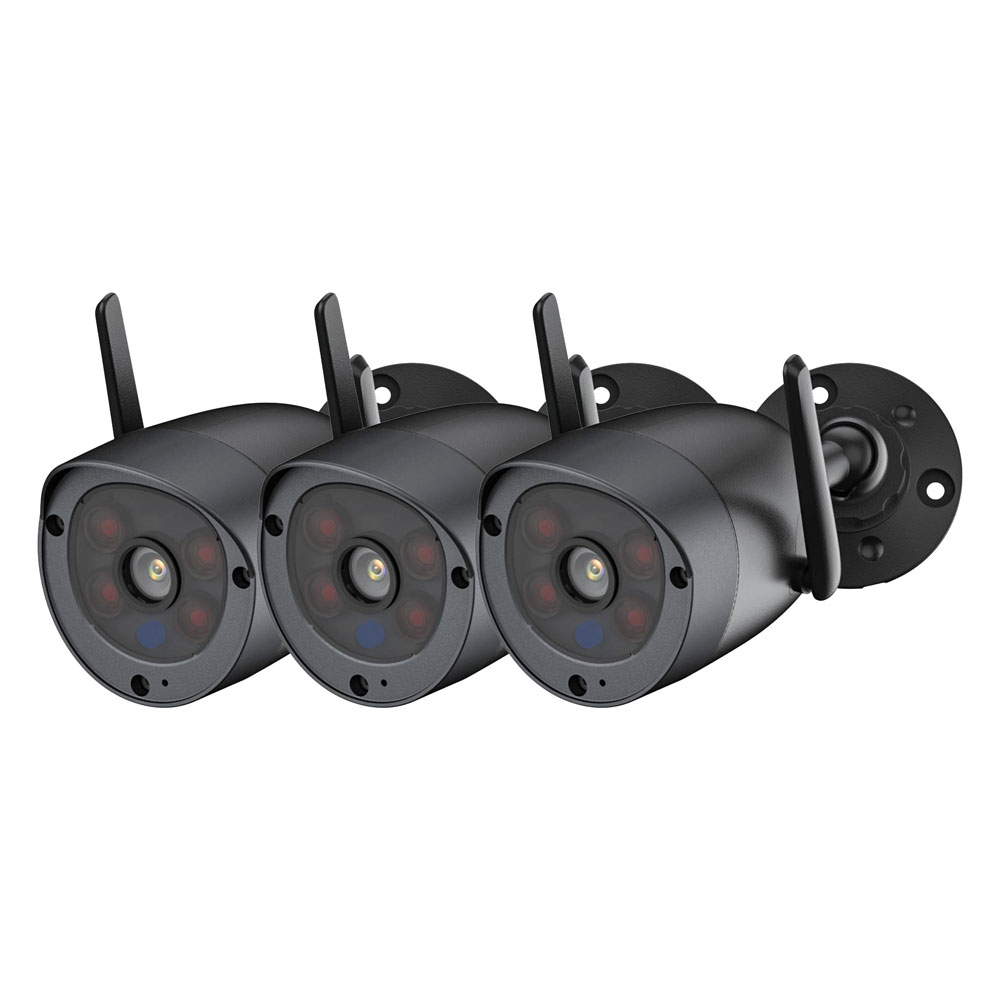 Bulk 3x Microseven Professional Open Source Security Camera, Remote Managed, Bullet Type, IP Network, Full HD 1080P (1920x1080p), Dual Band Wi-Fi (2.4/5GHz), Compatible Starlink Wi-Fi, Wide Angle, Smart Motion Detection, Outdoor & Indoor (IP 66), Night Vision, 128GB SD Slot, Two-Way Audio, ONVIF, Web GUI & Apps, CMS (Camera Management System), M7RSS (Video Recorder Server), Cloud Storage, Broadcasting on YouTube and Microseven