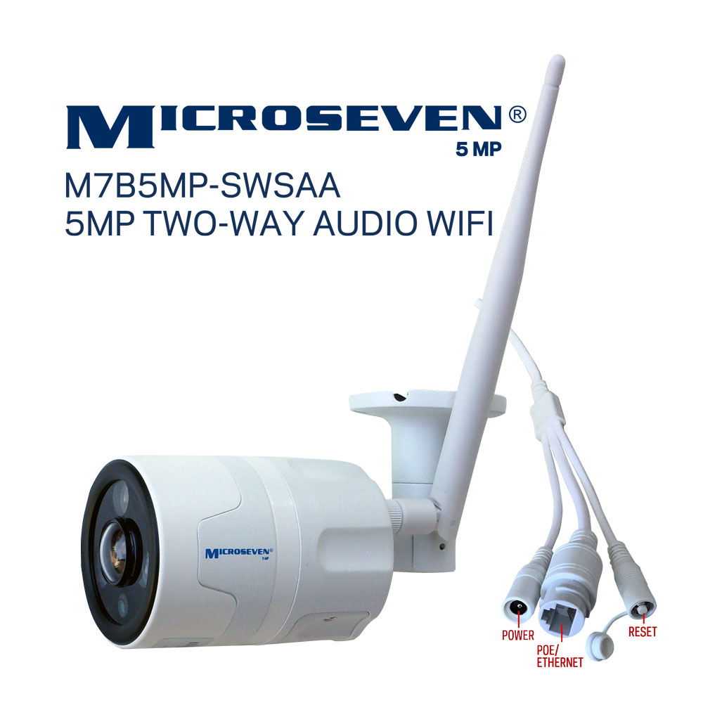 microseven 5mp cameras detection broadcasting 24hr ultrahd vms onvif
