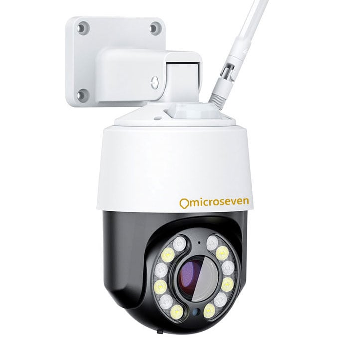 M7D5MP-PTZV14X-WPSAA | 5MP IP PoE + Wi-Fi PTZ Security Dome Camera, Dual-Band Wi-Fi (2.4/5GHz), 14× Optical Zoom, Active Deterrence, Outdoor-Rated, Open Platform